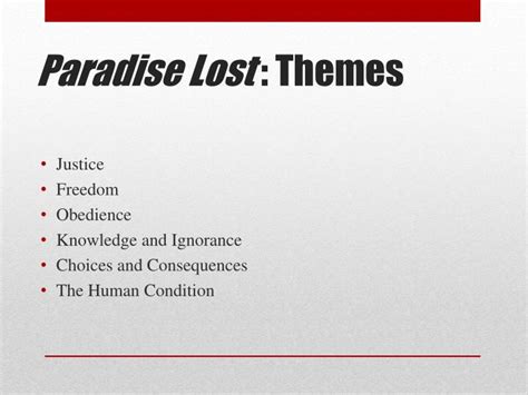 Paradise Lost Themes .